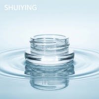 Pot en verre transparent pour crème pour les yeux, flacon cosmétique, vente chaude