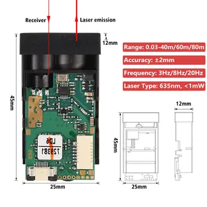 Sensor láser Meskernel, Sensor de medición de distancia láser de distancia, 60m, rango medio-largo, Teny con precisión de 2mm