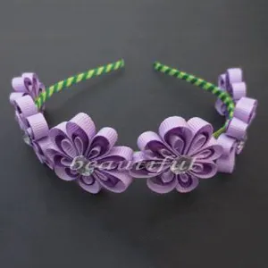 Ribbon Flower Bows Headband for Girls Children Sweet Hair Bow Kids Fashion Hairband Hair Accessories