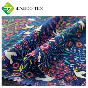 Light weight 75gsm printing organic cotton woven voile fabric wholesale for dress