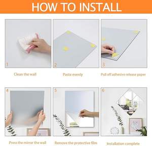 Usine en gros Ultra HD effet d'affichage combinaison libre d'épissage acrylique incassable miroir de maquillage mural - Product Image 5