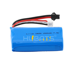 Литий-ионный аккумулятор 18650 7,4 В 1500 мАч для H105 H103 H101 RC лодка 15C перезаряжаемые H101 батареи - Product Image 2