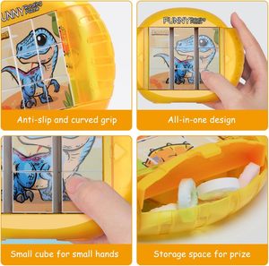 Puzzle di dinosauro rotante per bambini 3 + 8 anni Puzzle 1 bambino viaggio in auto in aereo attività di viaggio per auto - Product Image 6