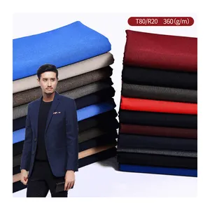 Skirts In Stock 360g 80% Poly 20% Rayon Double-Sided Bistretch Suiting Twill TR Fabric Suitable For Pleated Skirts