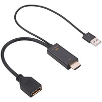 Cable HDMI a DP 4K 60Hz con Cable de Alimentación USB para PC, Laptop, PS5, Xbox, Adaptador de Cable Convertidor HDMI Macho a DP Hembra