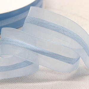 Ruban en organza <span class=keywords><strong>double</strong></span> face écologique de 2,5 cm * 100 yards, ruban à bordure en <span class=keywords><strong>gaze</strong></span>, ruban pour cheveux, décoration de boîte cadeau, ruban pour fleurs - Product Image 1