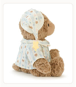 Ours en peluche doux avec pyjama et bonnet <span class=keywords><strong>de</strong></span> nuit, jouet en peluche <span class=keywords><strong>pour</strong></span> enfants, cadeau, compagnon <span class=keywords><strong>de</strong></span> sommeil confortable <span class=keywords><strong>pour</strong></span> garçons et filles - Product Image 2
