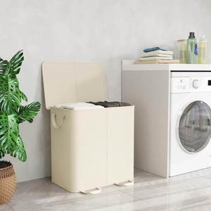 136L Ivory White Double <b>Laundry</b> Hamper with Lid and Removable <b>Laundry</b> Bags Large Dirty Clothes Hamper 2 Section <b>Laundry</b> Basket - Product Image 6