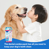 Kit de nettoyage dentaire AFP Pet pour animaux de compagnie, brosse à dents flexible, dentifrice, kit de nettoyage buccal quotidien pour animaux de compagnie