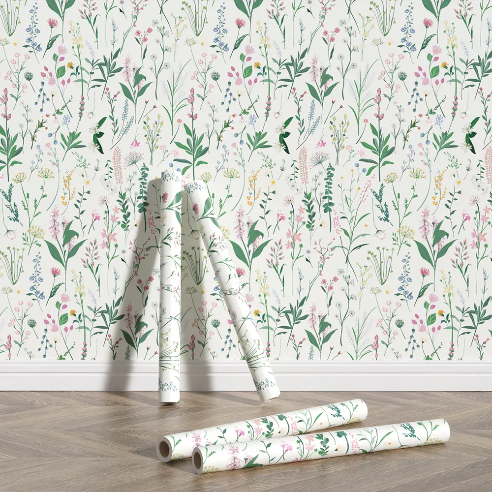 Wholesale Removable Self Adhesive Floral Wallpaper Home Decor Living Room Peel And Stick Wallpaper