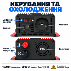 Convertisseur d'énergie à onde sinusoïdale pure HOULI 600W 1600W 2200W 3000W DC 12V 24V 48V vers AC 110V 220V pour applications solaires domestiques et camping-cars - Product Image 2