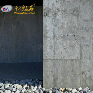 Nouveaux matériaux de construction en pierre, panneaux en béton décoratifs, haute résistance 13,7 Mpa, gris, utilisation intérieure et extérieure - Product Image 4