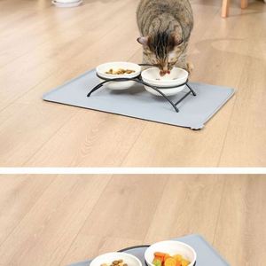 <b>Large</b> Silicone Pet Feeding <b>Mat</b> Non-Slip Waterproof Dog Cat Food Placemat for Bowls and Feeders - Product Image 2