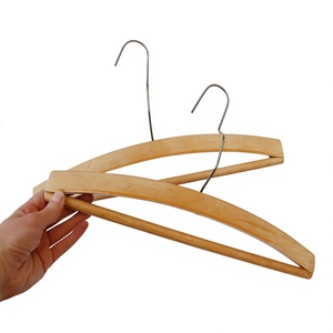 Wooden Hanger <b>Garment</b> Hook Durable Eco-Friendly Lacquer Finish Modern Wardrobe Clothing Storage Multifunctional Non-Slip - Product Image 1