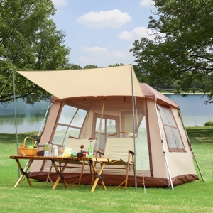 Carpa de Malla con Protección UV para 2-4 Personas, Anti-Mosquitos y Transpirable, Ideal para Campamentos de Verano, Playa y Parques - Product Image 5