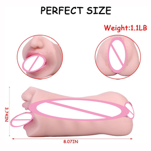 Masturbateurs masculins réalistes 2 en 1 avec vagin et bouche artificiels, masturbateur masculin pour la masturbation, jouets sexuels pour hommes - Product Image 2