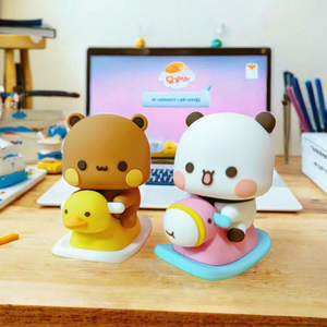 ตุ๊กตาหมีแพนด้าบูบู ดูดู น่ารัก ทำจากเรซิ่น ของสะสมการ์ตูน ตกแต่งโต๊ะทำงาน - Product Image 3
