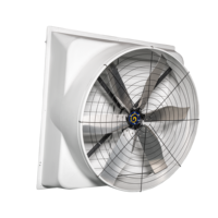 Ventilateur d'évacuation mural de 55 pouces à haut débit d'air, ventilateurs d'évacuation industriels pour un système de ventilation d'élevage avicole