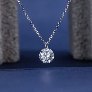 สร้อยคอเพชรทรงกลม Messi Jewelry รุ่น MSN-957 ทองคำขาว 9K มีสินค้าในสต็อก - Product Image 4