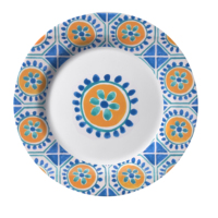 Assiette en mélamine colorée avec compartiment à chips et sauce, compatible lave-vaisselle, idéale pour cadeau de pendaison de crémaillère, fête à la plage, brunch du week-end, usage quotidien