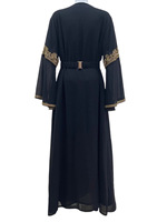 Robe de fête noire pour femmes Caftan Kaftan Vestido Eid Femme musulmane Abaya Robes longues de fête 2026