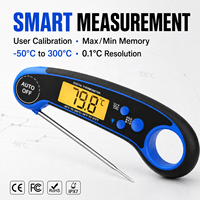 Thermomètre numérique à sonde avec mémoire Max/Min, étanche IPX7, pour la transformation alimentaire et la brasserie