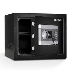 CEQSAFEセキュリティ電子ボックスオフィス使用セーフティデポジットサイズフルメタルスタッシュ缶スチールホテル耐火小型デジタル金庫 - Product Image 6