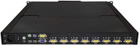 Consola KVM de 8 Puertos para Montaje en Rack con Cables de 6 pies - Conmutador KVM Integrado con Monitor LCD de 19 Pulgadas - KVM LCD 1U Completamente Equipado