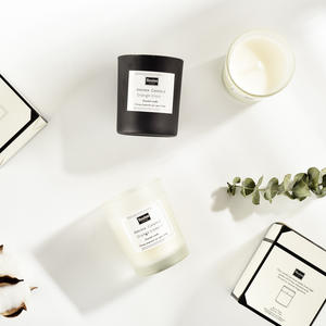 Velas Aromáticas <span class=keywords><strong>de</strong></span> Vidrio Tricolor Hechas a Mano por el Fabricante, Velas <span class=keywords><strong>de</strong></span> Cera <span class=keywords><strong>de</strong></span> Soja sin Humo con Fragancia a Flor <span class=keywords><strong>de</strong></span> Azahar, Regalo - Product Image 1