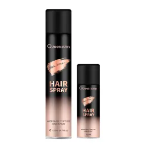 Etiqueta Privada personalizada, spray de fijación para el cabello con estilo fuerte, hidratante, spray de sujeción de fibra para el cabello