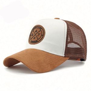 Outdoor Sun Protection Trucker Mesh Baseball Cap With Silicone Logo Suede Baseball Cap for Women - Product Image 6