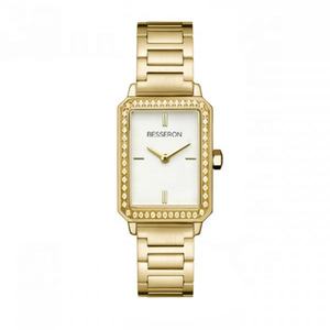 Montre pour femme élégante et durable en acier inoxydable avec cadran carré, bracelet en cuir, mouvement à quartz, pour un usage quotidien, de haute qualité - Product Image 6