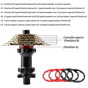 Bisiklet volan kaset conta Hub paspayı 1/1.5/2/1.85/2.18/2.35/2/2.5mm alt braket Spacer bisiklet yivli tip Hub yıkayıcı - Product Image 2