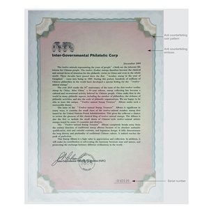 An Ninh Chủ Đề Giấy Chống Giả Mạo Trắng <span class=keywords><strong>Watermark</strong></span> Giấy Hoàn Toàn Nhúng A4 Sóng Giấy Resin Tùy Chỉnh Letterpress In Ấn - Product Image 2