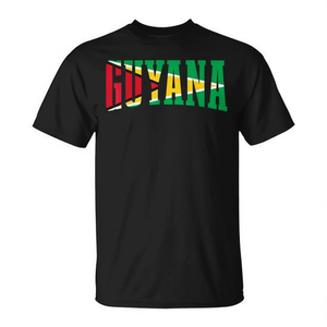 Camiseta estilo deportivo retro con bandera de Guyana - Product Image 2
