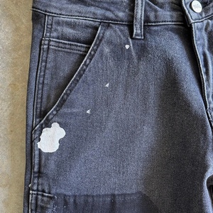 Jeans en denim marron laser de haute qualité, style streetwear personnalisé, coupe évasée pour hommes - Product Image 4