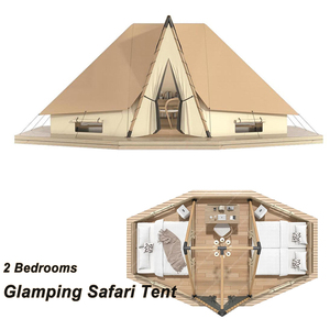 Tentes Safari en A-Frame en Bois Préfabriquées avec Toit en Toile PVC pour Glamping de Luxe et Resorts Écologiques - Product Image 3