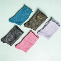 Chaussettes ras du cou personnalisées en gros avec logo brodé, paillettes, fil métallique scintillant, respirantes, douces et confortables