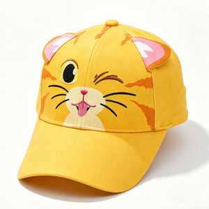 Gorra de Béisbol Vintage Moderna con Diseño 3D de Cara de Animal, Bordado de Animales Adorables, Unisex, para Adultos, Informal, para Exteriores, de Poliéster/Algodón - Product Image 3