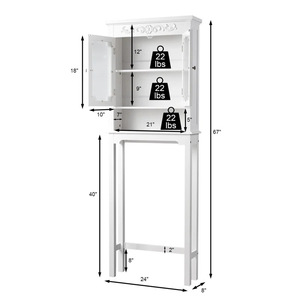 Bathroom washing machine storage <b>rack</b>, floor-standing toilet/washroom storage <b>rack</b>, balcony/bathroom toilet <b>shelf</b>/sink <b>rack</b> - Product Image 4