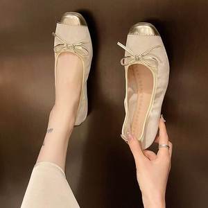 <span class=keywords><strong>Bailarinas</strong></span> Francesas 2025 <span class=keywords><strong>con</strong></span> Tacón Bajo y Lazos, Forro de Cuero Genuino, Suelas Suaves Antideslizantes para Mujer, Otoño - Product Image 4
