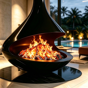 Chimenea Colgante <span class=keywords><strong>de</strong></span> Techo para Decoración <span class=keywords><strong>de</strong></span> Interiores, Estilo 2026, Diseño <span class=keywords><strong>de</strong></span> Recipiente Abierto, Chimenea <span class=keywords><strong>de</strong></span> <span class=keywords><strong>Leña</strong></span> - Product Image 3
