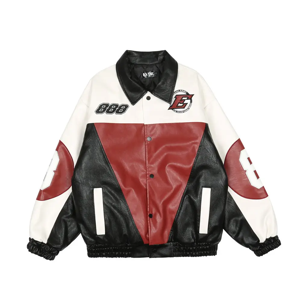 2022 Fashion Casual Men's Leather Jacket For Biker Top Quality Material Parka Jacket Men