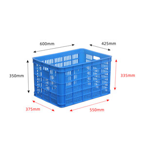 Plastic Mesh Crate 600*430*350MM Turnover <strong>Basket</strong> Vegetables <strong>Storage</strong> Plastic Crates Rectangle Virgin Material <strong>Stacking</strong> <strong>Baskets</strong> - Product Image 4