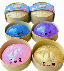 New Eco-Friendly TPR Cute Mystery Glitter Dumpling <b>Squishies</b> Box Colorful Stress Balls Fidget Sensory Toy - Product Image 1