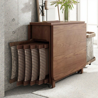Minimalistischer Massivholz-Klapptisch CE-Zertifiziert Größenverstellbarer Holztisch für Kleine Esszimmer & Küchen