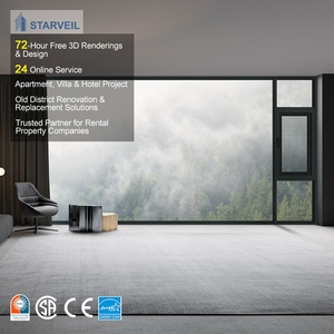 Fenêtres à battants en aluminium à rupture de pont thermique, isolées thermiquement, résistantes aux ouragans, avec double ou triple vitrage, conformes aux normes NFRC et CA Gov Title 24 - Product Image 1