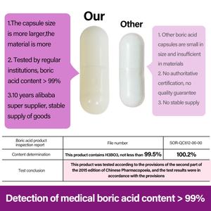 Chinaherbs Private Label Boric Acid Capsules Vaginal Suppositories Yoni Care 30 Pieces Per <b>Bottle</b> White Estrogen-Free - Product Image 3