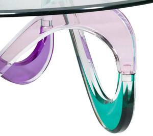 <span class=keywords><strong>Table</strong></span> basse circulaire en acrylique pour fille de luxe légère <span class=keywords><strong>Table</strong></span> basse créative moderne - Product Image 3
