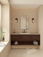 Azulejos de Porcelana de Lujo para Interiores, Acabado Mate con Textura de Concreto, Antideslizantes, para Renovación Residencial, con Textura de Esmalte Digital